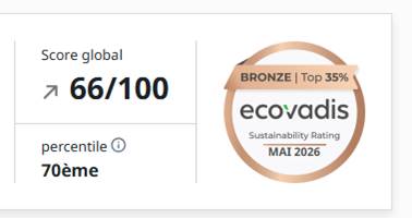 certification-ecovadis-samec-2026 Certification Écovadis 2026 de l'entreprise SAMEC